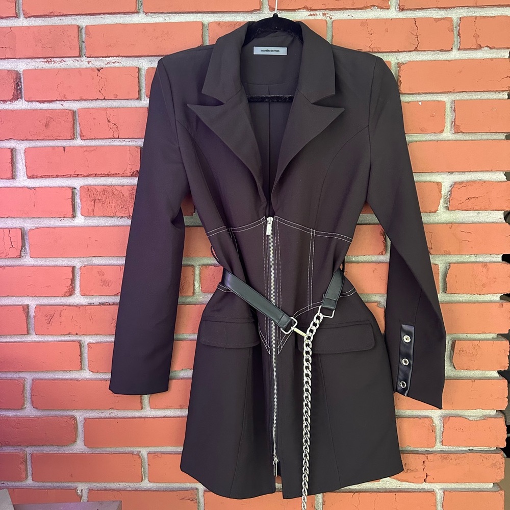 SOLD OUT- Maniere de Voir Corset Blazer dress black